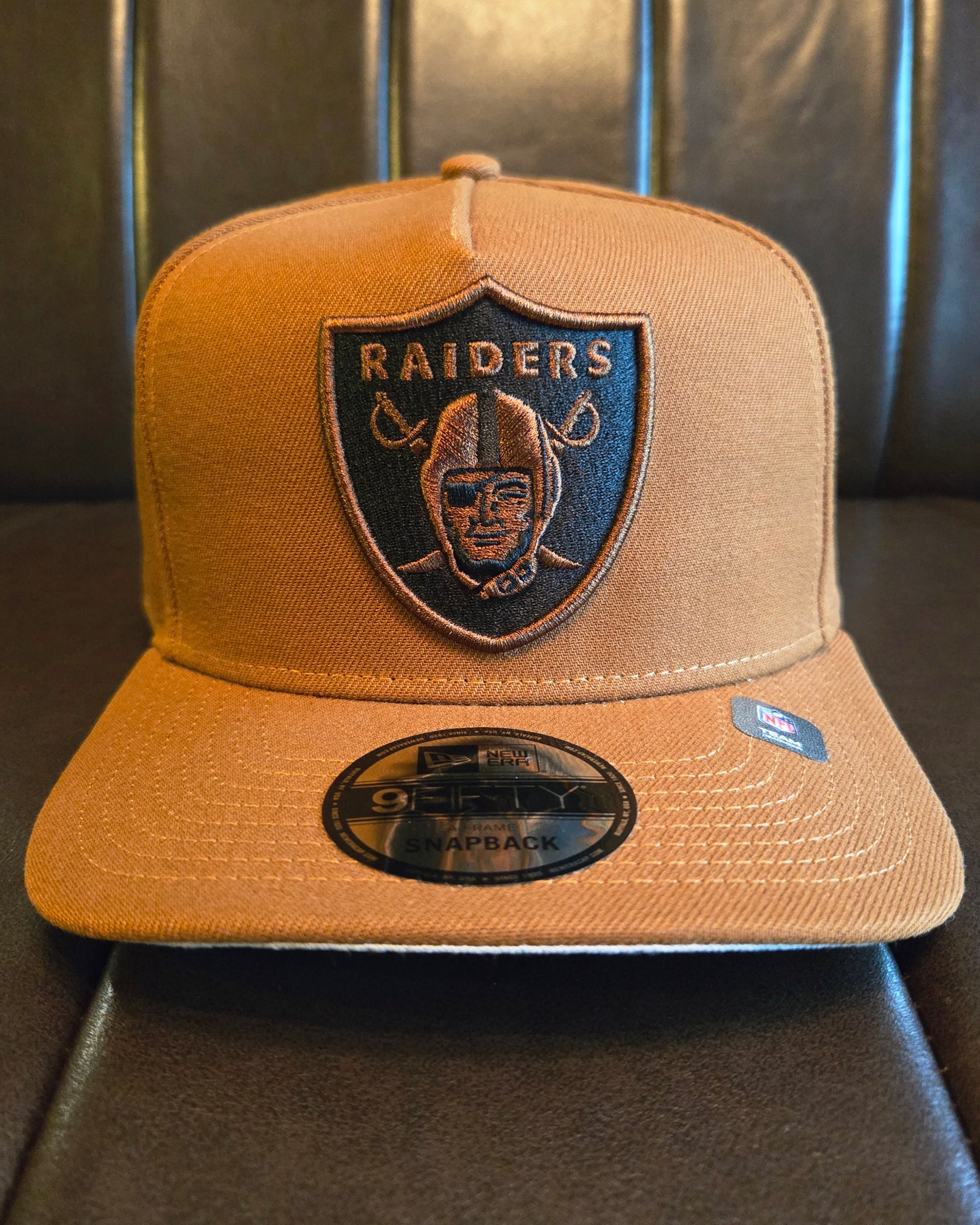 Las Vegas Raiders Toasted Peanut 9Fifty A-Frame Snapback