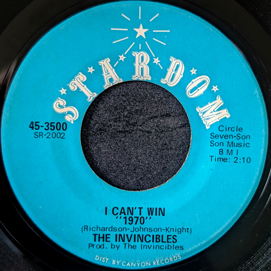 The Invincibles-Heart full of love/I can’t win "1970"