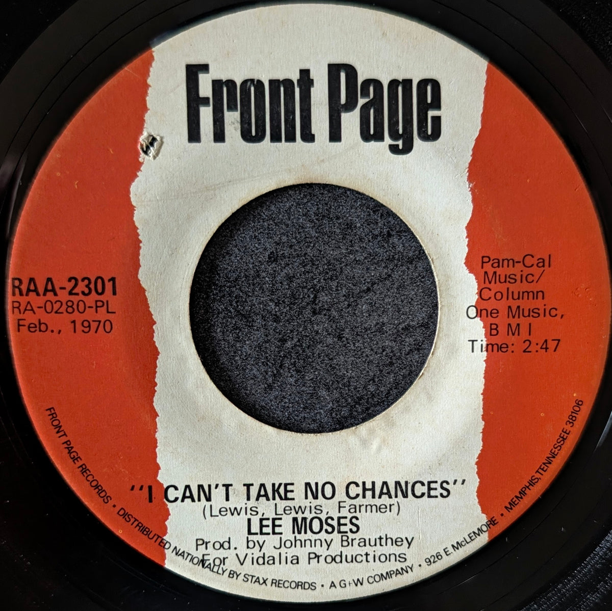Lee Moses-Time and Place/ I can't take no chances
