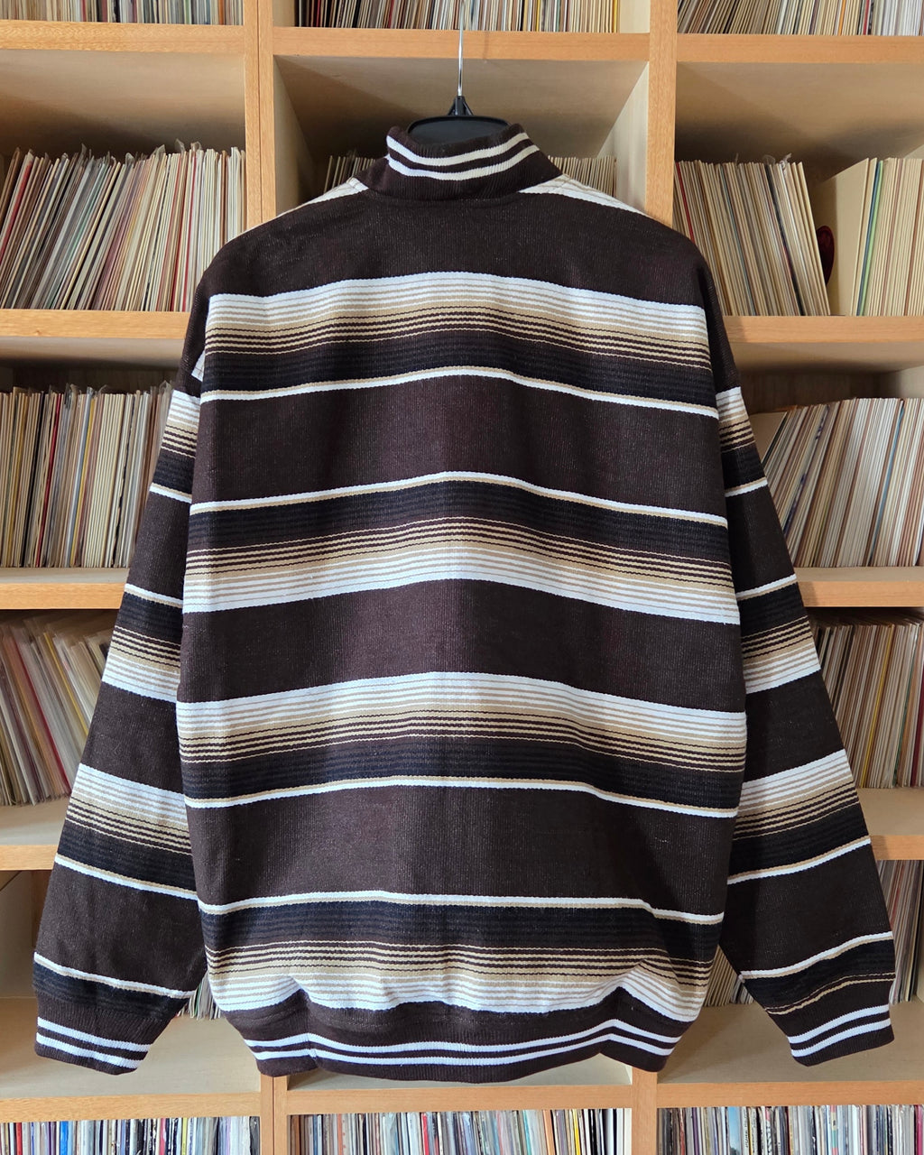 Sarape Bomber Jacket-White,Cream & Chocolate