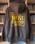 1st St. Records Original Hoodie Dark Brown